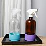 Eco Friendly Cleaning Glass Bottle 250Ml 500Ml Fine Mist Spray Bottle with Gold Nozzle Pump and Silicone Sleeve