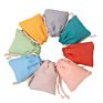 Eco Friendly Printed Gift Cloth Colorful Canvas Cotton Double String Handbag Shoe Dust Drawstring Pouch Bag