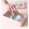 Eco Friendly Wheat Straw Fiber Bento Box Lunch Food Container Tiffin Lunch Box with Fork Spoon Cutlery Set