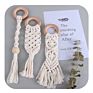 Eco Woven Braided String Cotton Rope Crochet Macrame Baby Teether Crochet Pacifier Chain Baby Teethers