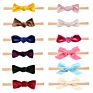 Elastic Velvet Bow Headband European and American Retro Baby Hair Accessories Pure Color Knotted Non-Marking Headband