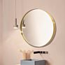 Elegant Contemporary Decorative 60Cm Diameter round Wall Hanging Mirror with Hooks