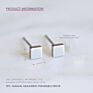 Emanco Small Studs Stainless Steel Earrings Square Shape Minimalist Jewelry