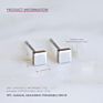 Emanco Small Studs Stainless Steel Earrings Square Shape Minimalist Jewelry