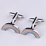 Enamel Cartoon Rainbow Cufflinks