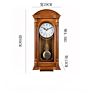 European Battery Operated Antique Grandfather Wall Mounted Wood Vintage Pendulum Wall Clock