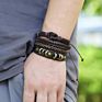 European Retro Jewelry Leather Men's Bracelet Diy Multi Layer Braid Set Bracelet