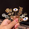 European Style Hair Accessories Gothic Style Retro Rose Hairpins Girls Evil Eyes Alloy Hair Pin