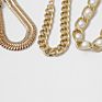 European Style Lady 3Pcs Set Mixed Punk Link Chain Pearl Bracelet 18K Gold Plated Cuban Chain Bracelet
