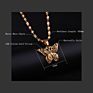 Exquisite 24K Gold Butterfly Charm Necklace Women Choker Collar Water Wave Chain Jewelry Butterfly Pendant Necklace