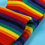 F11500A Manufacturers Cotton Breathable Stripe Socks Rainbow Middle Tube Socks for Kids
