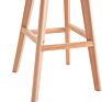 Fabric Dining Chair Wood Legs Stool Comfortable Fabric Stool Bar Stool