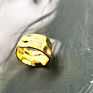 Fashionable 925 Silver Plated Brass Wave Sand Uneven Surface Rings Wide Gold Tone Irregular Bumpy Hammered Open Ring