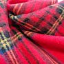 Fashionable Classic Long Soft Warm Women Neck Red Checked Tassel Wool Plaid Scarves For