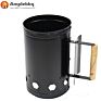 Fast Ignition Heat Resistant Bucket Charcoal Chimney Starter for Outdoor Camping