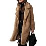 Faux Fur Teddy Coat Women Soft Lambswool Fur Long Jacket Plush Overcoat Casual Outerwear