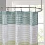 Faux Silk Pieced Striped Modern Microfiber Bath Curtain Mildew Resistant Unusual Shower Curtains for Bathroom