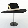 Feather Decoration 12.50Cm Wide Brim Fedora Hat Made of Wool Felt