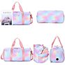 Female Shoulder Hologram Bags Pretty Design Neon Women Pink Duffle Gym Bag with Shoes Compartment