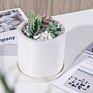Fine-Price White Modern Nordic Planter round Shape Ceramic Planter for Indoor and Outdoor