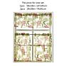 Floral Kitchen Curtains Set Short Windows Ready Made Sheer Curtains 3- Piece Kitchen Curtain Tier & Valance Set