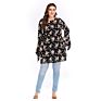 Floral Maxi O-Neck Printed Casual Women Tops