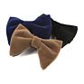 Formal Mens Solid Color 100% Velvet Oversize Bow Tie for Business Party