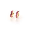 Foxi Korean Jewelry 18K Huggies Hoop Earring Women Gold Earrings Cz Stone Korean Earrings for Women