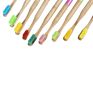 Free Sample Biodegradable Charcoal Bristles Bamboo Toothbrush with Customized Logo