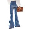 Fringe Jeans Trousers Femme Pantalones High Waist Bell Bottom Denim Jeans Pant Women