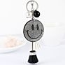 Full Crystal Smiley Face Keychain Rhinestone Face Pearl Tassel Keyring for Kid Lady (Kc243C)