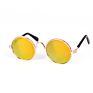 Funny Pet Glass Classic Retro Circular Metal Sunglass for Cat or Small Dog