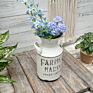 Galvanized Flower Pot Rustic Vintage Jug Galvanized Milk Can Shabby Chic Flower Bucket Farmhouse Decorative Pitcher