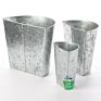 Galvanized Zinc Wall Planter Decor Half round Bucket Metal Wall Hanging Pot Outdoor and Indoor