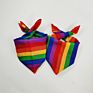 Gay Pride Rainbow Bandanas Cotton Hand Kerchief Rainbow Stripe Square Scarf Bandana