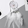 Girl's heart Japanese crystal beads feather car dream catcher