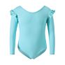 Girls Long Sleeves Supplex Ballet Leotards Training Danc Ewear Dance Leotards Gymnastics