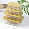 Glass Food Storage Container Bamboo Lid Food Container