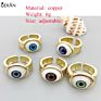 Gold Filled Jewelry Evil Eye Rings Jewelry Accessories Big Wide Bang Evil Eye Stones Ring 18 Gold Plated Enamel Ring