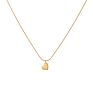 Gold Plated 316 Stainless Steel Chain Herringbone Heart Pendant Necklace Jewelry for Girls