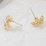 Gold Plated Cute Starfish Imitation Pearl Stud Earrings