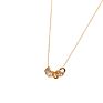 Gold Plated Multi-Ring Top Jewelry Rainbow Charm Pendant Necklace