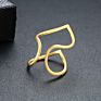 Gold Plated Stainless Steel Double Chevron Rings for Women Teen Girls Stackable Knuckle Ring Sets for Midi Index Finger