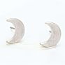 Gold Plating High Polish Tarnish Resistant Tiny Moon Stud Earrings Simple Solid Plain Moon Stud Earrings
