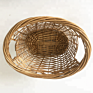 Golden and Silver Boat Shape Handwoven Willow Basket for Storage