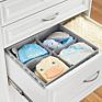 Gray Wave Point Kids Storage Boxes Drawer Storage Shelf Bins