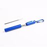 H526 Drinking Beverage Outdoor Reusable Eco Friendly Foldable Straw Case with Bottle Opener Keychain Collapsible Straws