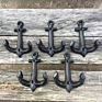 Hall Tree Black Anchor Style Key Hat Coat Cast Iron Decorative Wall Hooks