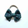 Hand Tied Toddler Nylon Headbands Buffalo Plaid Bow for Baby Girls Pinwheel Bow Hair Band Headband Christmas