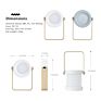 Handle Portable Lantern Light Retractable Wooden Table Lamp Bedroom Bedside Reading Led Folding Desk Lamp